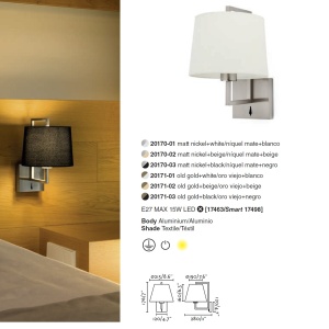 Aplica de perete eleganta design clasic FRAME auriu/negru 91949 universul-luminii.ro