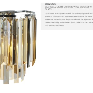 Aplica de perete eleganta design modern Clarissa 9832-2CC SRT - Img 5