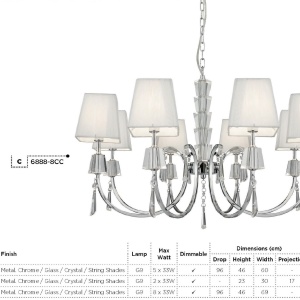 Aplica de perete eleganta design modern Portico 6882-2CC SRT 577399 universul-luminii.ro