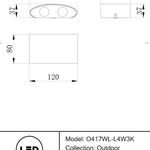 Aplica de perete exterior cu iluminat arhitectural IP54 LED Strato alb 100779 universul-luminii.ro