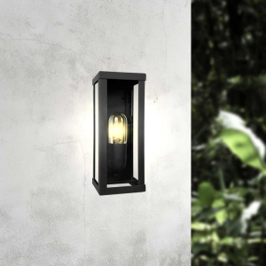 Aplica de perete exterior din otel negru Lantern - Img 2