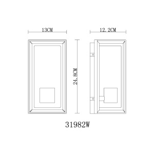 Aplica de perete exterior IP44 LOGANA alba - Img 6