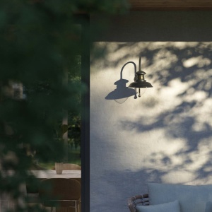Aplica de perete exterior IP44 realizata manual din alama Amalfi - Img 14