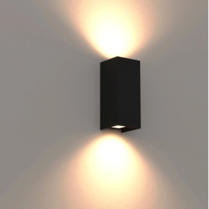 Aplica de perete exterior IP65 LED Zermat negru