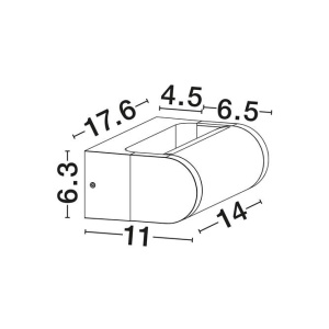 Aplica de perete exterior LED 2700K IP65 Rox negru - Img 4