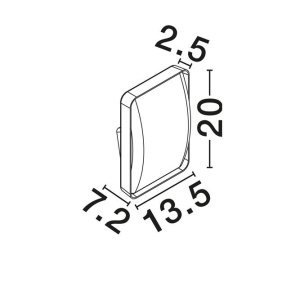 Aplica de perete exterior LED IP65 NUBO negru - Img 2