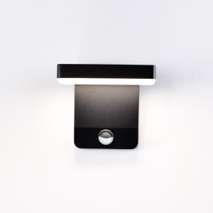Aplica de perete exterior LED, Protectie IP54, Senzor de miscare, Cooper negru MA-8477