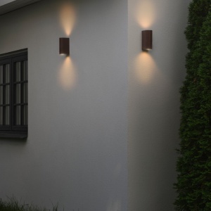 Aplica de Perete Exterior, Protectie IP44, Dion Double Rusty 244019 universul-luminii.ro