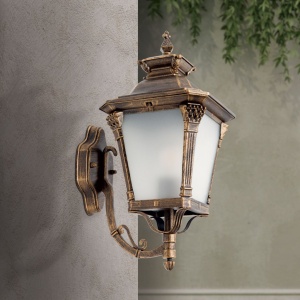 Aplica de perete exterior stil clasic IP23 Aiko AL 11-1138/1 Patina/aufwarts OR 173709 universul-luminii.ro