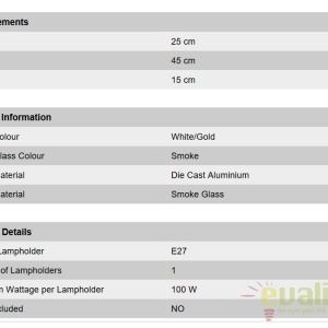 Aplica de perete exterior stil clasic IP43 Puchberg AL 11K/82505 weiß-gold/rauch OR 58029 universul-luminii.ro