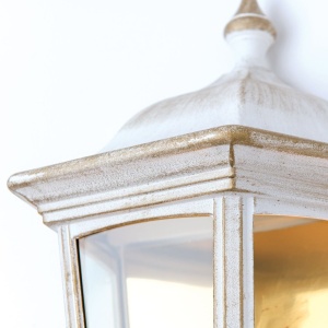 Aplica de perete exterior stil clasic IP43 Puchberg AL 11K/82505 weiß-gold/rauch OR 631099 universul-luminii.ro