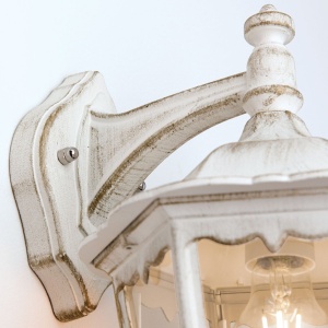 Aplica de perete exterior stil clasic IP43 Puchberg AL 11K/82571 weiß-gold/rauch OR 631189 universul-luminii.ro