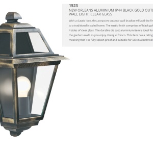 Aplica de perete exterior stil traditional IP44 New Orleans 1523 SRT 63569 universul-luminii.ro