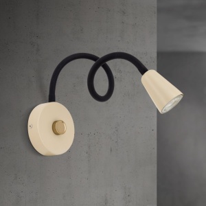Aplica de perete flexibila cu spot GU10 DOTTY khaki - Img 2