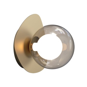 Aplica de perete G9, Sticla Gri, Baza Aurie, ZB-2580