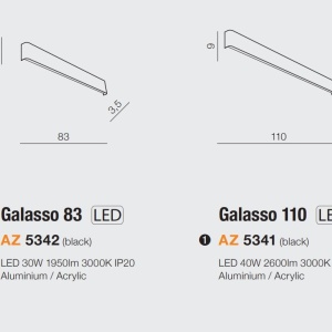Aplica de perete iluminat ambiental LED GALASSO 110cm 122509 universul-luminii.ro