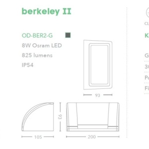 Aplica de perete iluminat exterior ambiental IP54 LED Berkeley II 209909 universul-luminii.ro