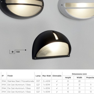 Aplica de perete iluminat exterior IP44 Outdoor 130 SRT 75369 universul-luminii.ro
