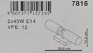 Aplica de perete IP44 Space 7816 GL 43579 universul-luminii.ro