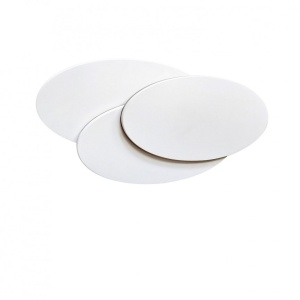 Aplica de perete LED ambientala CLOVER OVAL alba