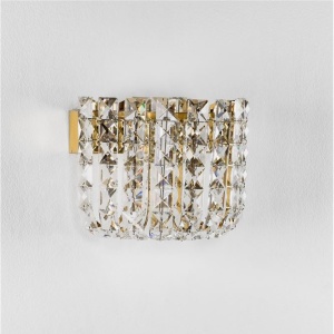 Aplica de perete LED auriu, cristale sticla CELYSIA 630289 universul-luminii.ro