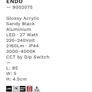 Aplica de perete LED baie IP44 ENDO - Img 8