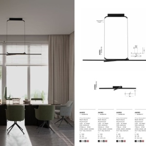 Aplica de perete LED CCT design modern AKRO alb 245749 universul-luminii.ro