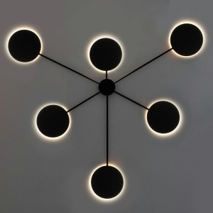 Aplica de perete LED design ambiental SHADOW 6 negru 238179 universul-luminii.ro