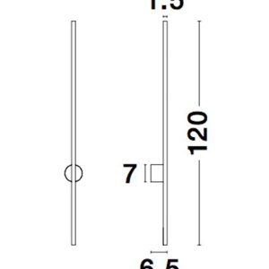 Aplica de perete LED design liniar Aden 120cm - Img 3