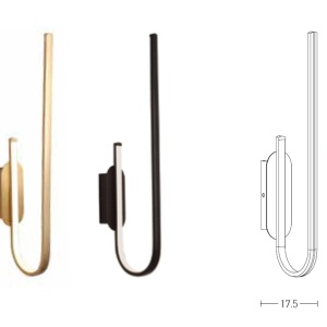 Aplica de perete LED design modern Lora negru 118009 universul-luminii.ro