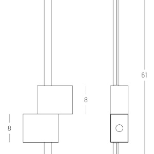 Aplica de perete LED, Geometric, Minimalist, 19W BLACK, ZB-25147 169969 universul-luminii.ro