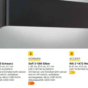 Aplica de perete LED iluminat ambiental ACCENT negru 234389 universul-luminii.ro