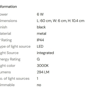 Aplica de perete LED iluminat baie IP44 Tampa 60cm 239179 universul-luminii.ro