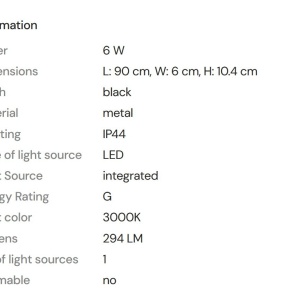 Aplica de perete LED iluminat baie IP44 Tampa 90cm 161379 universul-luminii.ro