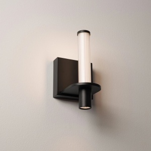 Aplica de perete LED metal negru cu sticla, LUMIEN