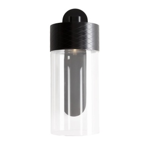 Aplica de perete LED metal negru si sticla Fusion 596419 universul-luminii.ro