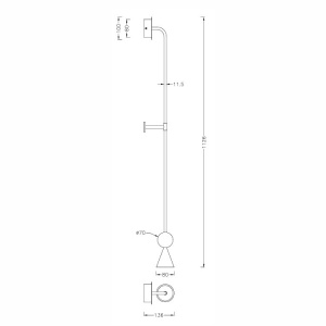 Aplica de perete LED modern Art Deco Bingo travertin - Img 2