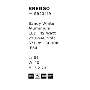 Aplica de perete LED pentru oglinda baie IP54 BREGGO alb, 61cm 148969 universul-luminii.ro