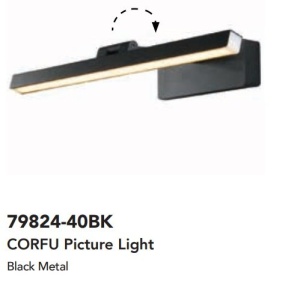 Aplica de perete LED pentru oglinda sau tablou Corfu negru 221859 universul-luminii.ro