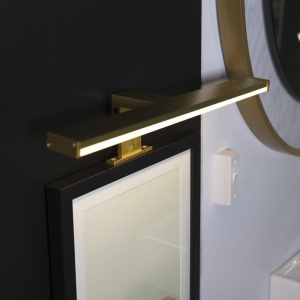 Aplica de perete LED pentru oglinda, tablou IP44 Kos, auriu 159399 universul-luminii.ro