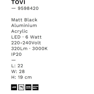 Aplica de perete LED stil minimalist TOVI - Img 10