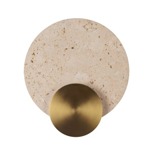 Aplica de perete LED, Travertin, Auriu, Travertino 10W