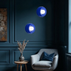 Aplica de perete, Living, Hol, Scara, Sticla, Cobalt, TEVO 245639 universul-luminii.ro