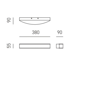 Aplica de perete lumina ambientala LED GAP ARCO L-38cm, 3000K 149869 universul-luminii.ro