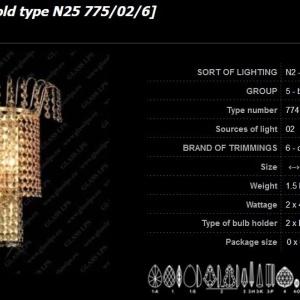 Aplica de perete Lux cristal Bohemia N25 774/02/6 175809 universul-luminii.ro
