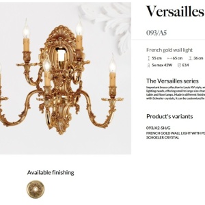 Aplica de perete LUX realizata manual, Versailles 144509 universul-luminii.ro