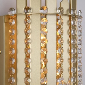 Aplica de perete metal auriu, cristale din sticla Spear 627019 universul-luminii.ro
