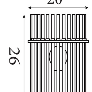 Aplica de perete metal negru, tije din sticla Swizzle 621919 universul-luminii.ro