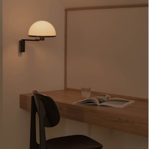Aplica de perete neagra cu brat articulat DOME