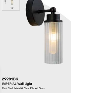 Aplica de perete / oglinda baie IP44 Imperial, negru 236869 universul-luminii.ro
